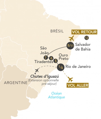 Itinéraire Samba et culture du Brésil, au cœur du carnaval de Rio et des villes ancestrales