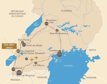 Itinéraire Ouganda, perle de l'Afrique et territoire des Gorilles