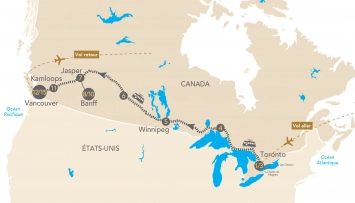 Itinéraire Panoramas du Canada d'Est en Ouest