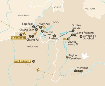 Itinéraire Les joyaux du Laos en croisière