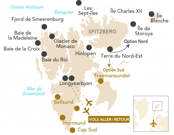 Itinéraire Croisière au Spitzberg, terre des ours polaires