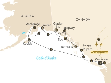 Itinéraire Croisière Alaska, la dernière frontière