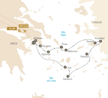 Itinéraire Entre antiquité et Byzance, Turquie et îles des Cyclades