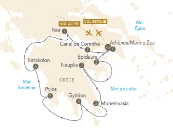 Itinéraire Vestiges des îles du Péloponnèse
