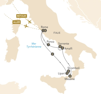 Itinéraire Splendeurs italiennes, sur la mer Tyrrhénienne