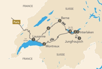 Itinéraire Panoramas et féerie de Noël en Suisse