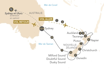 Itinéraire Australie & Nouvelle-Zélande, Nature grandiose du pays maori