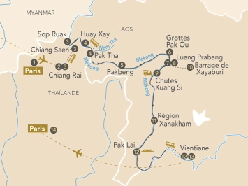 Itinéraire Joyaux du Laos et du Mékong en croisière