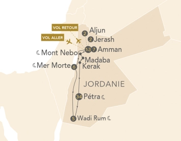 Itinéraire Trésors de Jordanie en musique : Amman, Pétra, Wadi Rum, Vallée du Jourdain