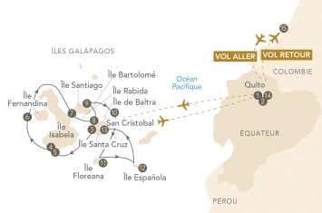 Itinéraire Croisière dans les Îles Galápagos : aux origines de la vie