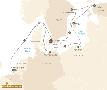 Itinéraire Trésors de la Baltique en croisière
