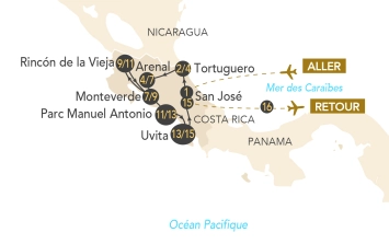 Itinéraire Costa Rica, au cœur d'une nature préservée