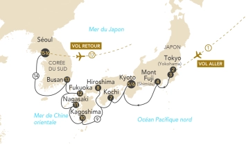 Itinéraire Croisière du Japon à la Corée du Sud : entre traditions et modernité