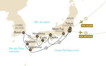 Itinéraire Croisière au fil du Japon : entre héritage impérial et modernité