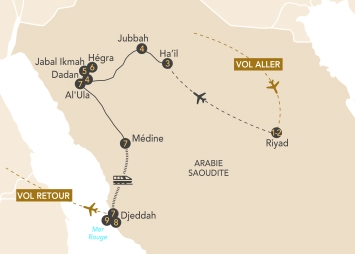 Itinéraire Trésors d'Arabie Saoudite