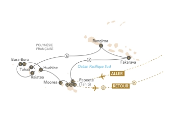 Itinéraire Joyaux du Pacifique et de la Polynésie française