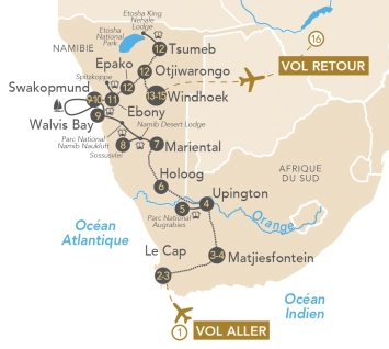 Itinéraire De l'Afrique du Sud à la Namibie en train mythique