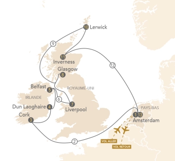 Itinéraire Splendeurs des îles du Nord : croisière dans les pays celtes