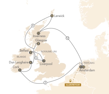 Itinéraire Splendeurs des îles du Nord : croisière dans les pays celtes