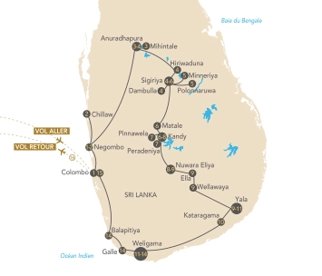 Itinéraire Merveilles du Sri Lanka : l'Ile Emeraude
