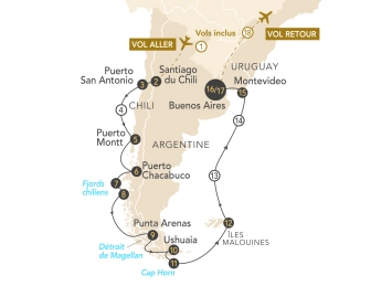 Itinéraire Patagonie et Terres australes : cap sur la Terre de Feu