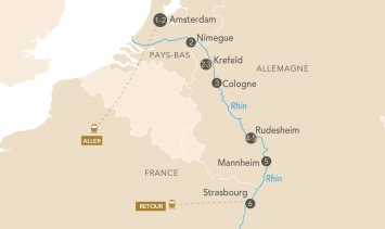 Itinéraire Croisière des idées au fil du Rhin d'Amsterdam à Strasbourg avec Marianne