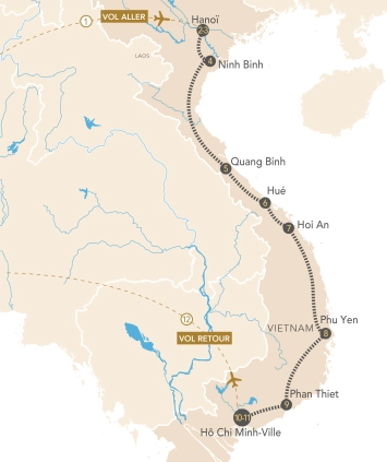 Itinéraire Le Vietnam en train : paysages et traditions