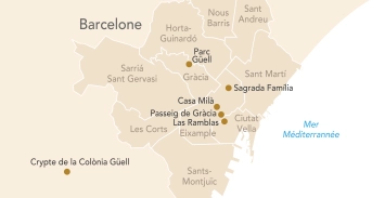 Itinéraire Barcelone, sur les pas de Gaudí