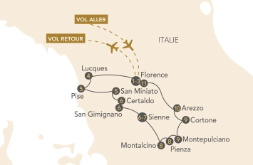 Itinéraire Circuit art et patrimoine en Toscane (Italie)
