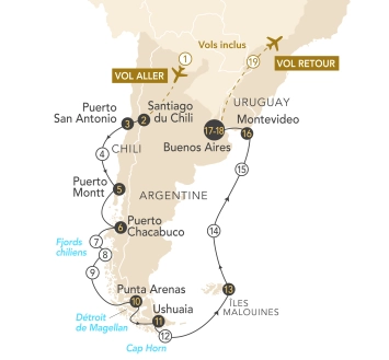Itinéraire Patagonie et Terres australes : cap sur la Terre de Feu