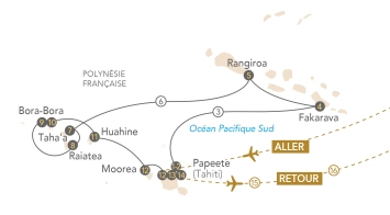 Itinéraire Joyaux du Pacifique et de la Polynésie française