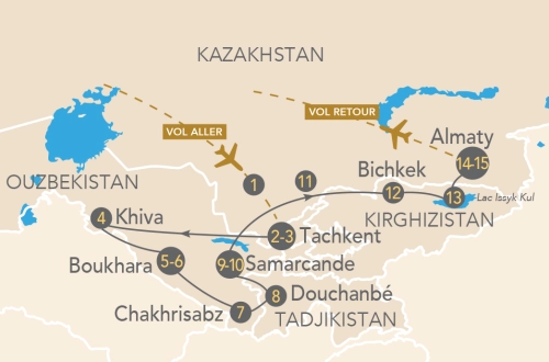 Itinéraire La légendaire Route de la Soie en train mythique