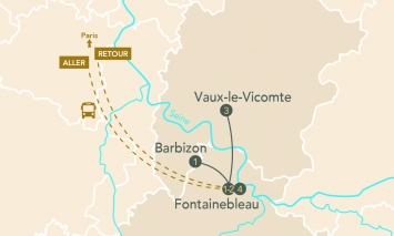 Itinéraire Visite privée du château de Vaux le Vicomte