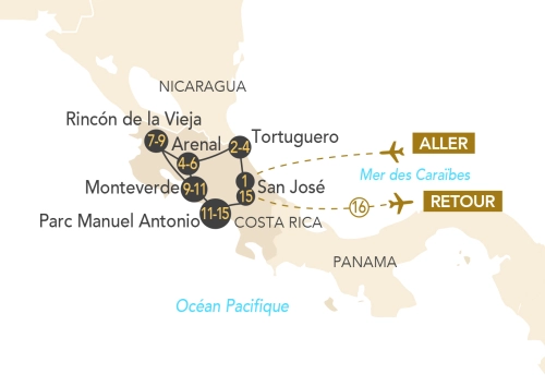 Itinéraire Costa Rica, au cœur d'une nature préservée