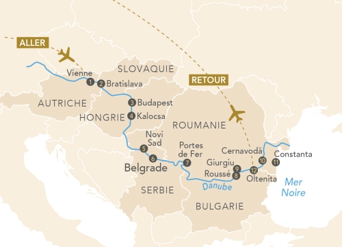 Itinéraire Croisière sur les traces des empires, le passage des Portes de Fer avec Olivier Barrot