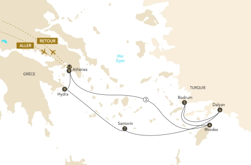 Itinéraire Croisière à travers les joyaux des îles grecques avec Jean-François Colosimo