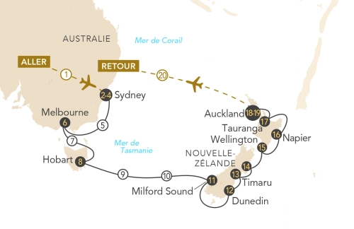 Itinéraire Trésors maori : Croisière en Australie & Nouvelle-Zélande