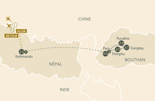 Itinéraire Splendeurs du Bhoutan, terres sacrées de l’Himalaya