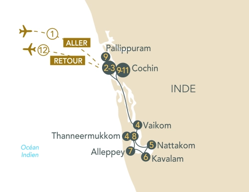 Itinéraire Kerala, au fil des eaux et des traditions
