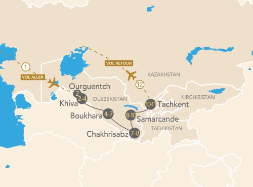 Itinéraire L'Ouzbékistan, cités mythiques de la Route de la Soie