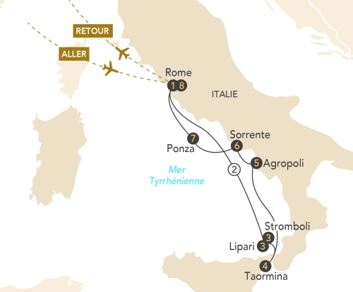 Itinéraire Croisière en Italie : Berceau de l'histoire et des civilisations