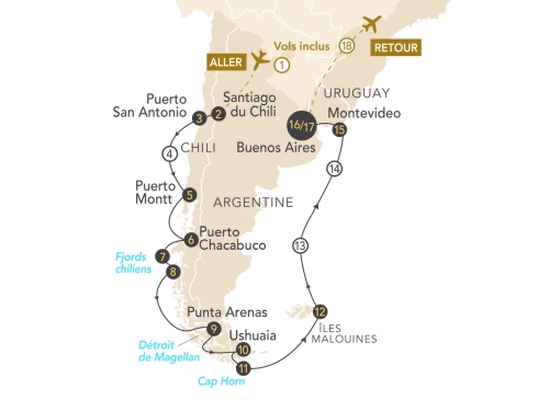Itinéraire Patagonie et Terres australes : cap sur la Terre de Feu
