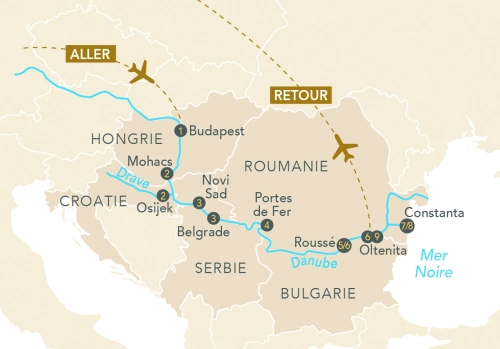 Itinéraire Mélodies au fil du Danube, de Budapest aux Portes de Fer
