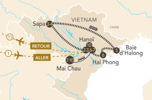 Itinéraire Le Vietnam, entre rizières et vallées secrètes, au rythme du S Journey
