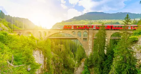 Voyage en Suisse en train panoramique