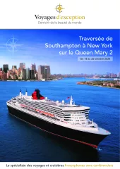Traversée de Southampton à New York sur le Queen Mary 2