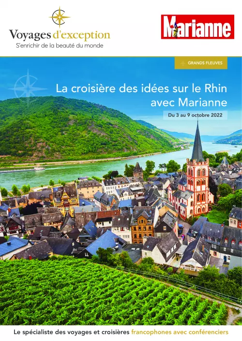 Couverture de la brochure du voyage La croisière des idées sur le Rhin avec Marianne