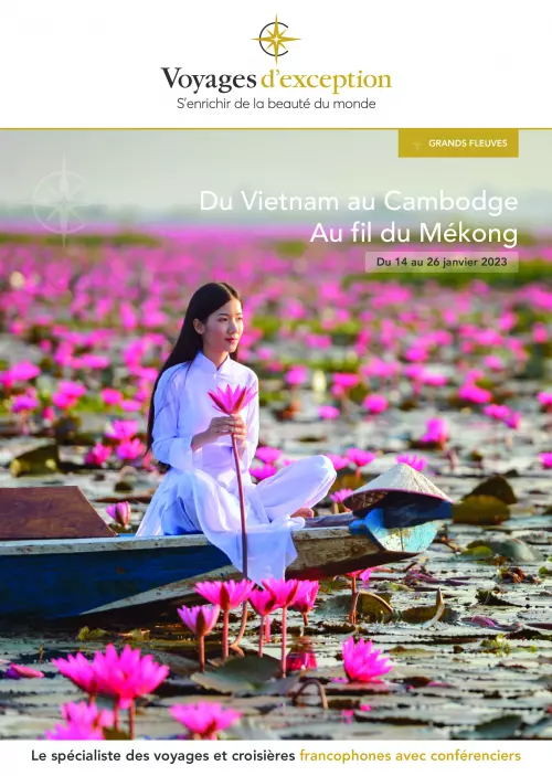 Couverture de la brochure du voyage Du Vietnam au Cambodge, Au fil du Mékong