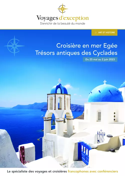 Couverture de la brochure du voyage Croisière dans les Cyclades, trésors de la Mer Égée