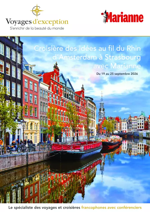 Brochure Croisière des idées au fil du Rhin avec Marianne et Frédéric Taddeï